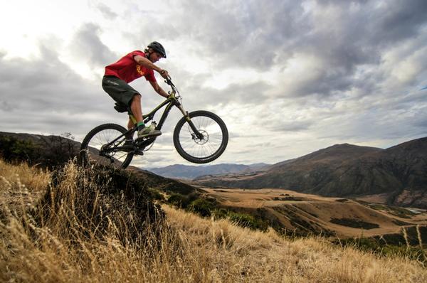 A rider takes flight on Rabbit Ridge.